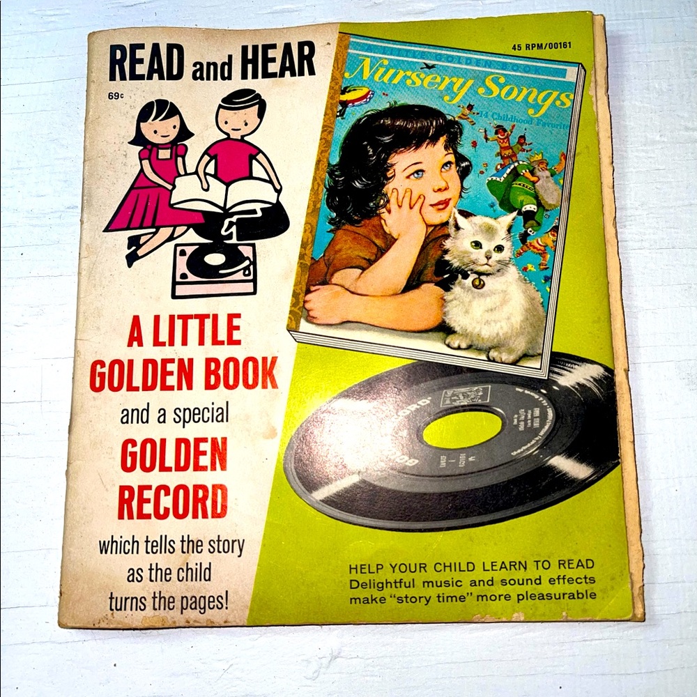 Vintage A Little Golden Book NURSERY SONGS Read And Hear Record